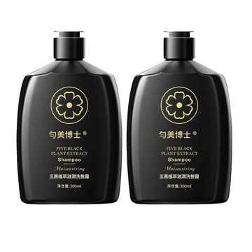 洗髮精 匀美博士五黑植萃滋潤洗髮露 300ml 3入組