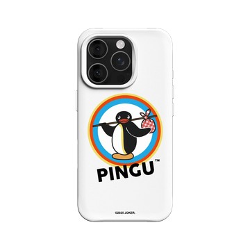 iPhone 16 Pro SolidX 白 - Pingu 企鵝家族 - 要跟我一起走嗎？