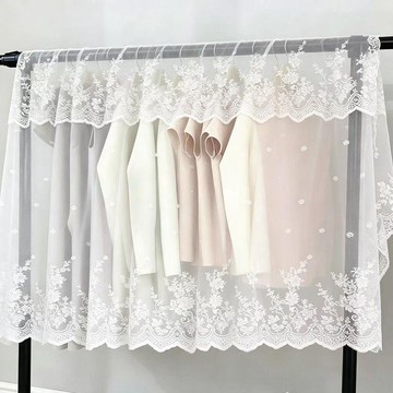 小橘子家居 ins風蕾絲洗衣機蓋布 法式刺繡防塵罩 陽臺滾筒洗衣機裝飾遮塵紗 防塵 防曬 蓋布 洗衣機防塵套 露臺