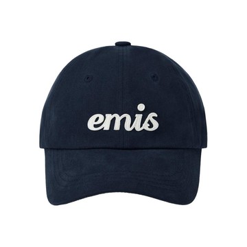 韓國 emis APPLIQUE BALL CAP 韓製 草寫字母 深藍NAVY