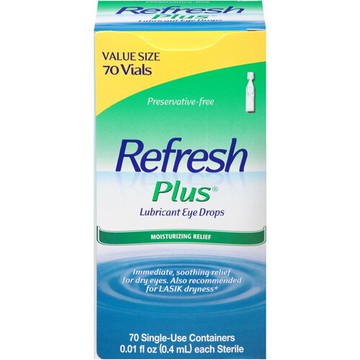 Refresh Plus Lubricant Eye Drops 70 Vials