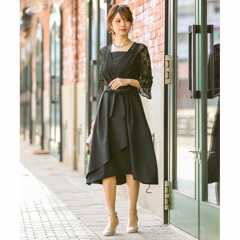 前開きレースフィッシュテールワンピースドレス 通販 Lineポイント最大get Lineショッピング