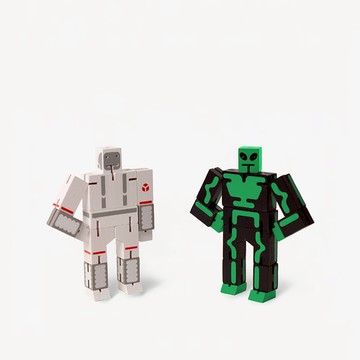 Cubebot 酷比人 ｜【太空好朋友組合】山毛櫸積木變形機器人公仔 交換禮物