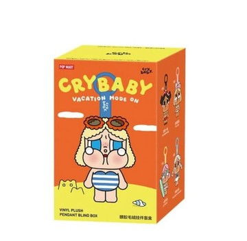 POPMART POPMART 泡泡瑪特 CRYBABY Vacation Mode On 系列 搪膠毛絨掛件盲盒 哭娃