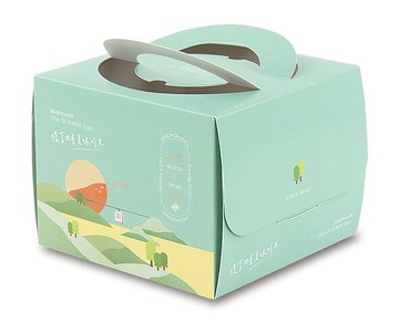 【基本量】4吋手提蛋糕盒/四季光景 /100個