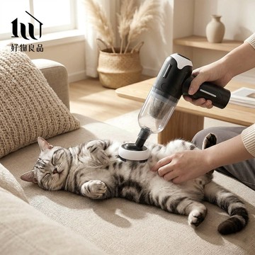 【好物良品】寵物除毛輕音手持無線毛刷吸塵器｜吸毛梳毛二合一 貓狗理毛/鍵盤/縫隙清潔