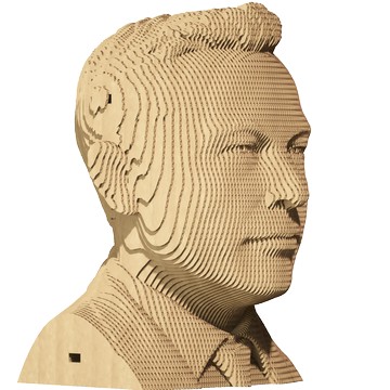 【烏克蘭 Cartonic 3D立體拼圖】ELON MUSK 伊隆馬-斯克  | 3D立體拼圖 | 紙板藝術