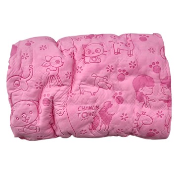 萌貝貝 寵物強力快乾吸水毛巾 仿鹿皮吸水棉  65 x 44 x 0.3cm  粉色  1組