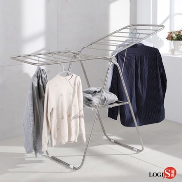 不鏽鋼 晾衣架 落地折疊室 內陽台 移動曬衣 家用曬架 晾衣服 曬被子 多功能【LOGIS邏爵】【C0502E】