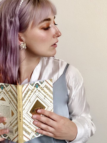 復古 60 年代閃亮水晶耳夾耳環