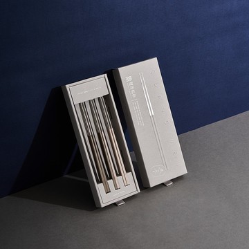 淺咖+奶茶(混搭) 長款6雙入 禮盒+提袋 304不鏽鋼筷子 台灣製