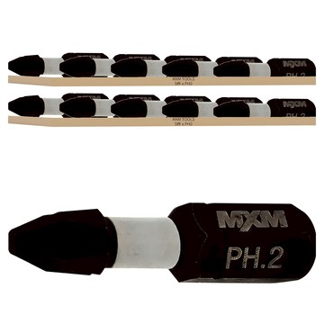 MXM TOOLS 抗衝擊單頭十字起子頭 5件組 PH.2x25mm 航空級高扭力合金  2組