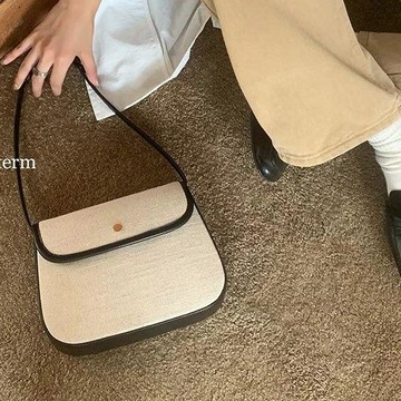 女包 腋下包 側背包 單肩包 斜背包 通勤包 手提包2022新款美娜同款氣質帆布單肩腋下包ins女包早秋新款百搭斜跨包