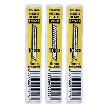 TaJIma 田島 小美工刀用替刃 透明軟盒 LCB-30 LB30N/-1MIC 10片  80 x 9 x 0.38mm  3盒