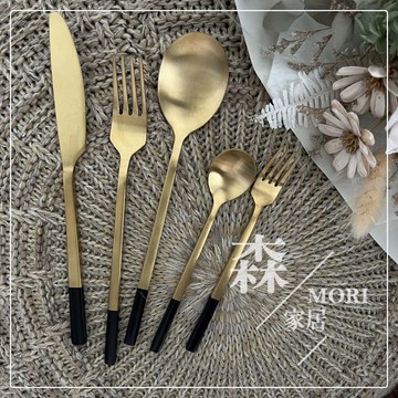 ⭐️全網獨賣⭐️ 304不鏽鋼餐具 葡萄牙餐具 金色餐具 刀叉  餐具組 刀叉組 甜品叉  甜品勺 湯匙 餐刀 叉子
