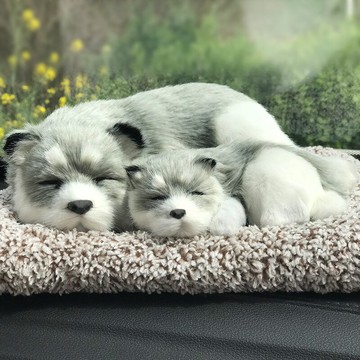 車用 室內用 除臭竹炭包 汪星人 喵星人 毛絨絨造型 活性碳 除異味 除甲醛 除濕 (大號 小號 親子)【BlueCat】【RD1535】