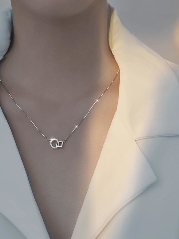 禮物送女友925純銀項鏈女夏季輕奢小眾設計感高級銀鎖骨鏈網紅