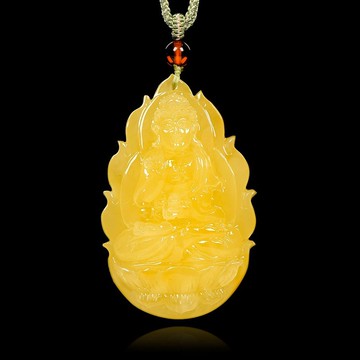 【正佳珠寶】蜜蠟琥珀 頂級白金滿蜜 18.2g 阿彌陀佛 蜜蠟琥珀