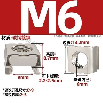 【台灣精品】304不鏽鋼/碳鋼鍍鋅卡式螺母浮動螺帽籠式機櫃鐵皮螺絲帽籠式鐵夾