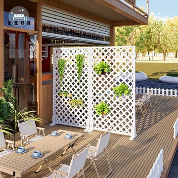 花架 陽台花架 防腐木柵欄百葉隔斷室內屏風玄關戶外庭院陽臺圍欄花園籬笆爬藤架特惠/免運 可開發票 全館折扣 m5417