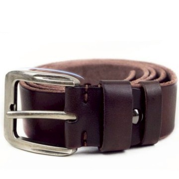 LIKEHOUSE 真皮男士針釦皮帶 LL106  棕紅色  110 x 3.8cm  1條