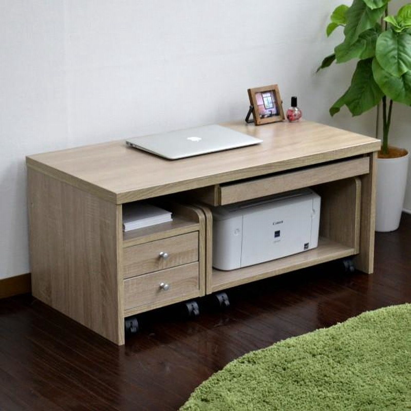 【新品・送料無料】ロータイプデスク3点セットスライドテーブル 90cm幅 ロータイプデスク3点セットスライドテーブル 90cm幅 デスク+