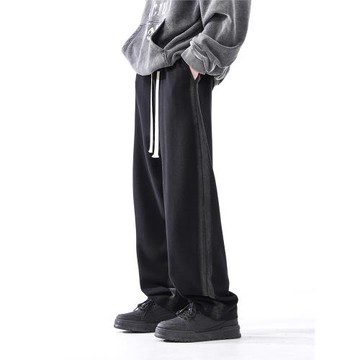 BLRY 直筒褲男士秋季潮牌百搭休閑長褲衛褲美式寬松水洗墜感褲子