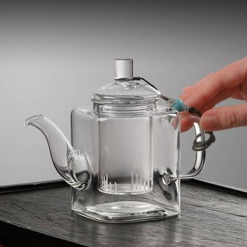 臺灣/免運✨茶具 泡茶茶具 泡茶壺新中式加厚耐熱玻璃泡茶壺家用大容量茶水分離花茶壺中式功夫茶具