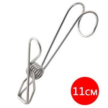 E.City_免釘大款11cm不鏽鋼掛勾掛夾(10入)
