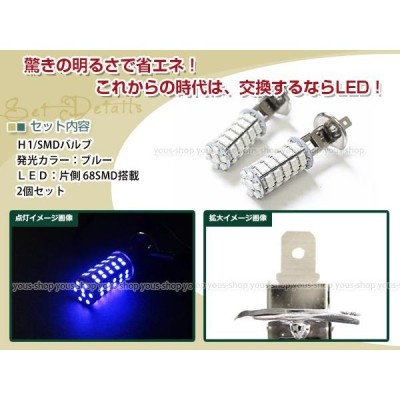 デミオ DW3W DW5W H8.8-H11.11 150W 12V/24V CREE LEDヘッドライト バルブ/68連 12V LEDフォグランプ  セット フォグ ブルー 純正交換 SMD | LINEショッピング