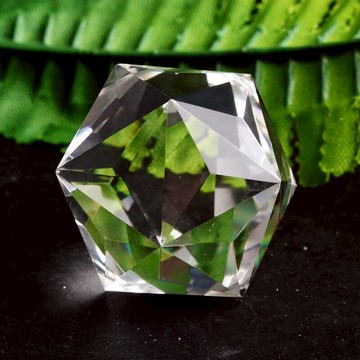 水晶原石天然白水晶60面切面把玩手把件擺件能量療愈石