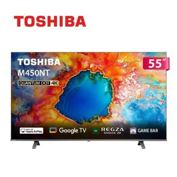 TOSHIBA東芝 REGZA 55型4K QLED Google TV液晶顯示器 55M450NT