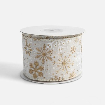 奧可利寬版緞帶10碼 雪花金
