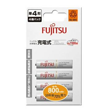 FUJITSU 富士通 4號 800mAh 充電電池 4入 / 卡【APP滿額下單4%點數(單一帳號最高1500點)】5/31止