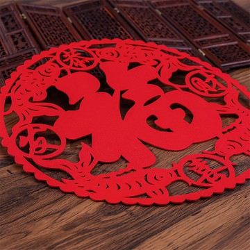 福字門貼春節立體剪紙窗花貼店鋪墻貼櫥窗玻璃貼過年新年裝飾