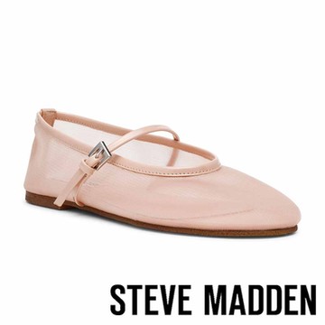 STEVE MADDEN-MASH 透膚網布瑪莉珍鞋-杏色
