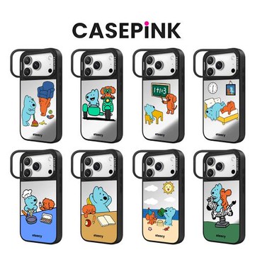 鏡頭框支架Magsafe磁吸eteecy治愈小狗17Promax手機殼鏡面黑邊框適用iPhone16Pro蘋果15防摔13/14卡通保護套