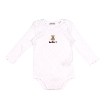 BURBERRY Kids 小熊白色包屁衣