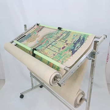 【台灣公司 可打統編】 清明上河圖專用支架不銹鋼繡架可調節翻轉折疊十字繡花通用刺繡架 y7151