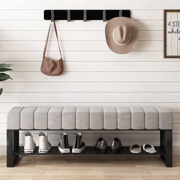 沙發 休閒桌椅 凳子 洽談桌 輕奢換鞋凳家用入戶門口凳簡約進門穿鞋凳長凳鞋架凳子一體凳