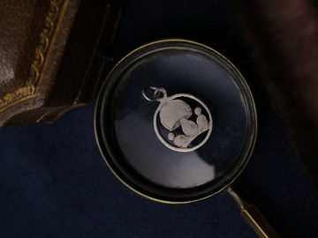 1900s 德國 新藝術時期 純銀蘑菇幸運吊墜