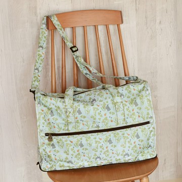 真愛日本 宮崎駿 吉卜力 龍貓 幸運草 可折疊收納 輕量行李袋 波士頓包 旅行袋 提袋