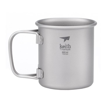 【Keith】Ti3200 鈦摺疊單層杯 220ml