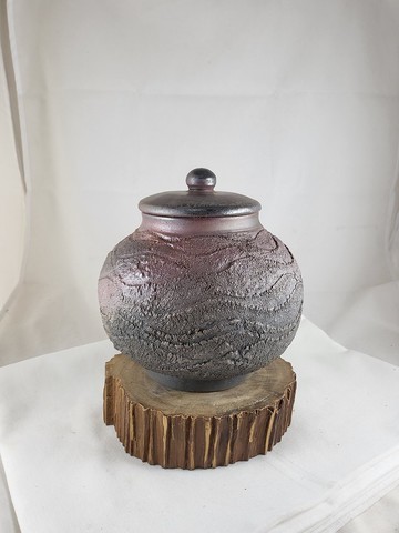 海浪紋手工柴燒七日燒茶倉兩斤容量