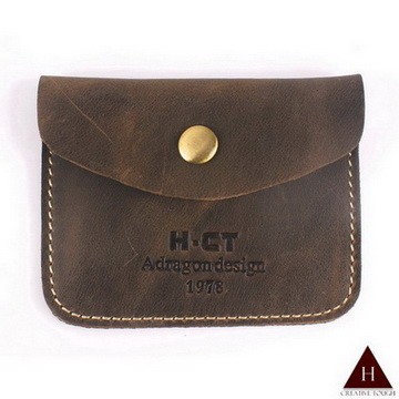 【H-CT】瘋馬皮輕薄極簡設計真皮名片夾(PUM1463-Z)