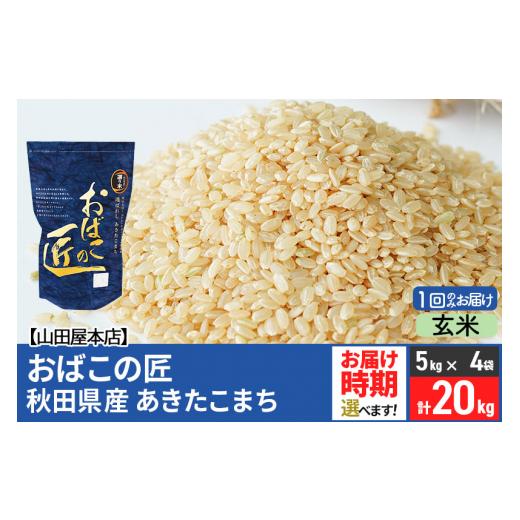 ふるさと納税 秋田県 美郷町 令和5年産 おばこの匠 秋田県産あきたこまち 20kg（5kg×4袋）秋田こまち お米 配送時期選べる