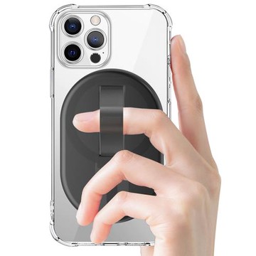 magsafe指扣磁吸拉帶式手機支架12適用蘋果14/13創意配件15ProMax