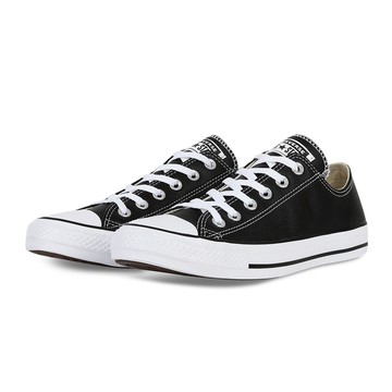 CONVERSE 匡威 男女款 CT All Star LTHR BLK 休閒鞋 132174C  黑色  22cm