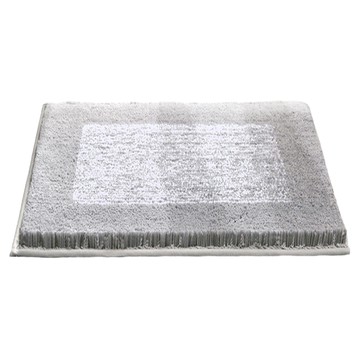 ANTIAN 加厚植絨浴室防滑吸水地墊 曼切斯特 淺灰色 60 x 40cm  1個
