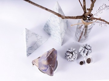 3D三角 扎染壓紋羊皮 散紙包 | 天藍 | PANTONE16 年度之色